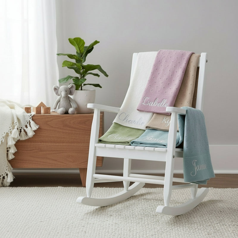 5 colours personalised blankets lifestyle