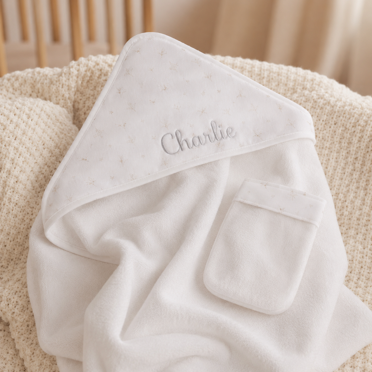 Cherish- Hooded Bath Towel & Mitt