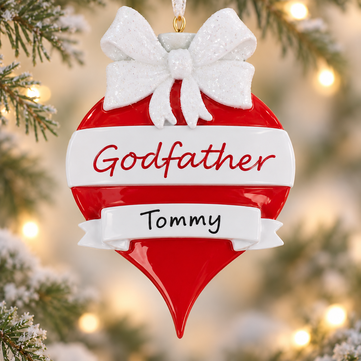 Godfather Bauble personalised Christmas ornament