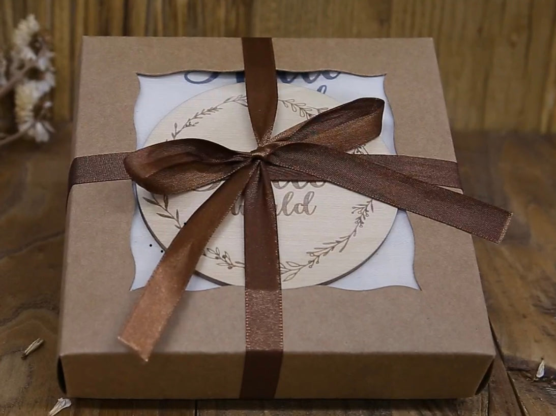 Baby Milestone Wooden Block Gift Set