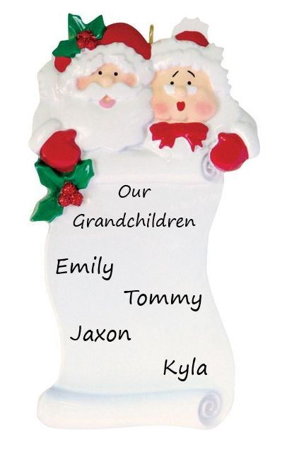 Grandparents Scroll Personalised Ornament - 85