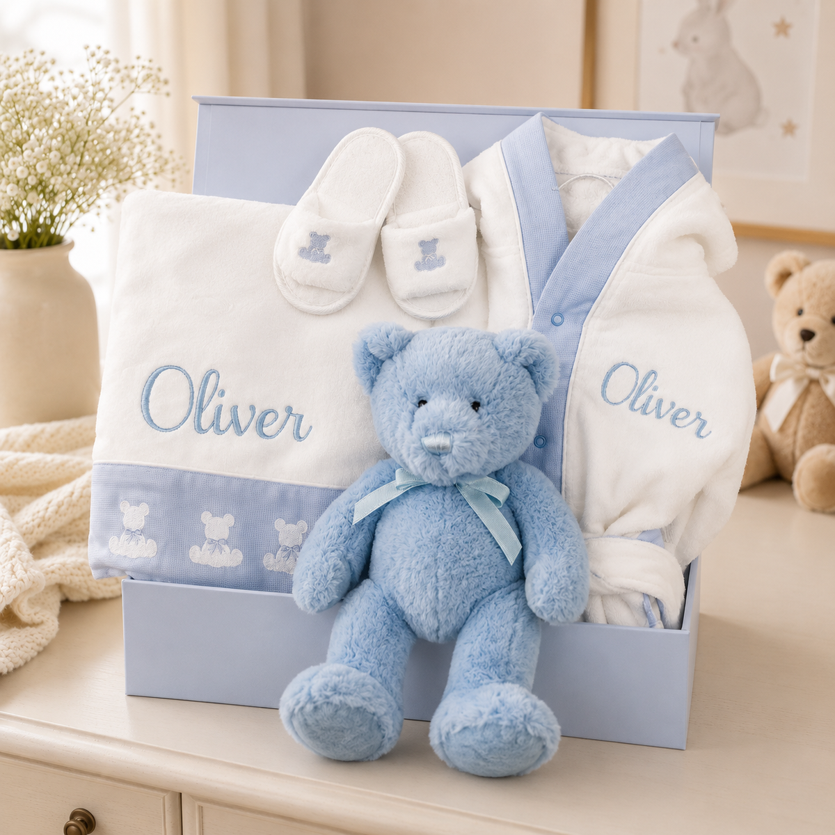 Personalised Baby Boy Spa Hamper