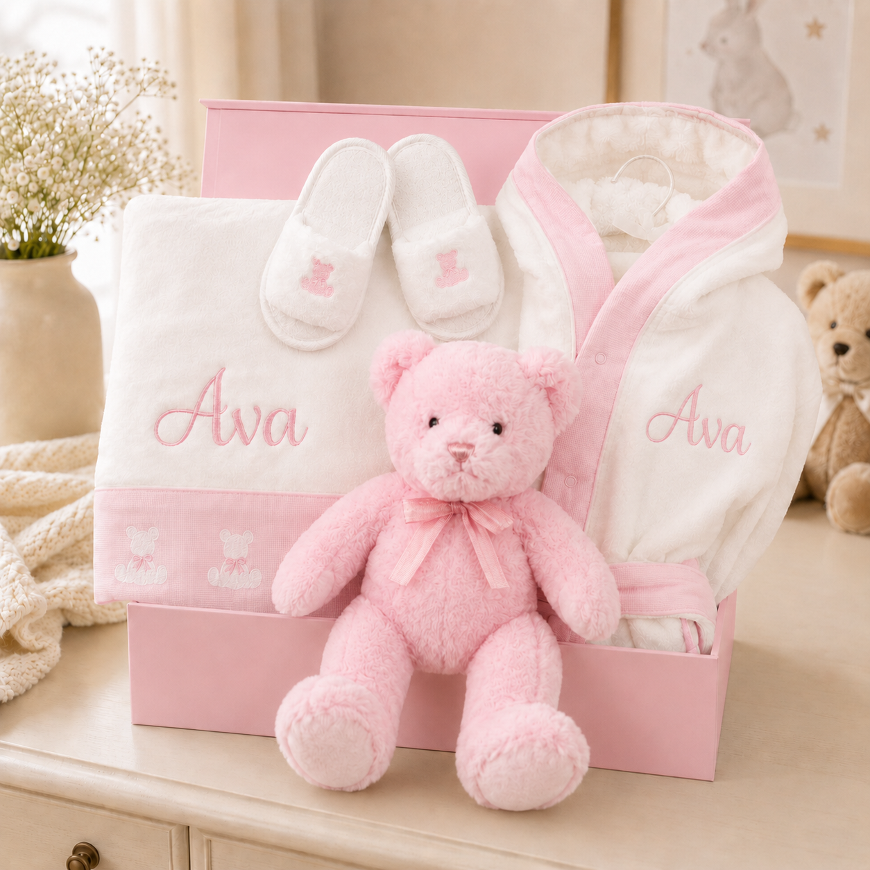Personalised Baby Girl Spa Hamper