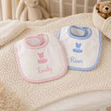 Signature Bib and Teether Gift Box - pink or blue