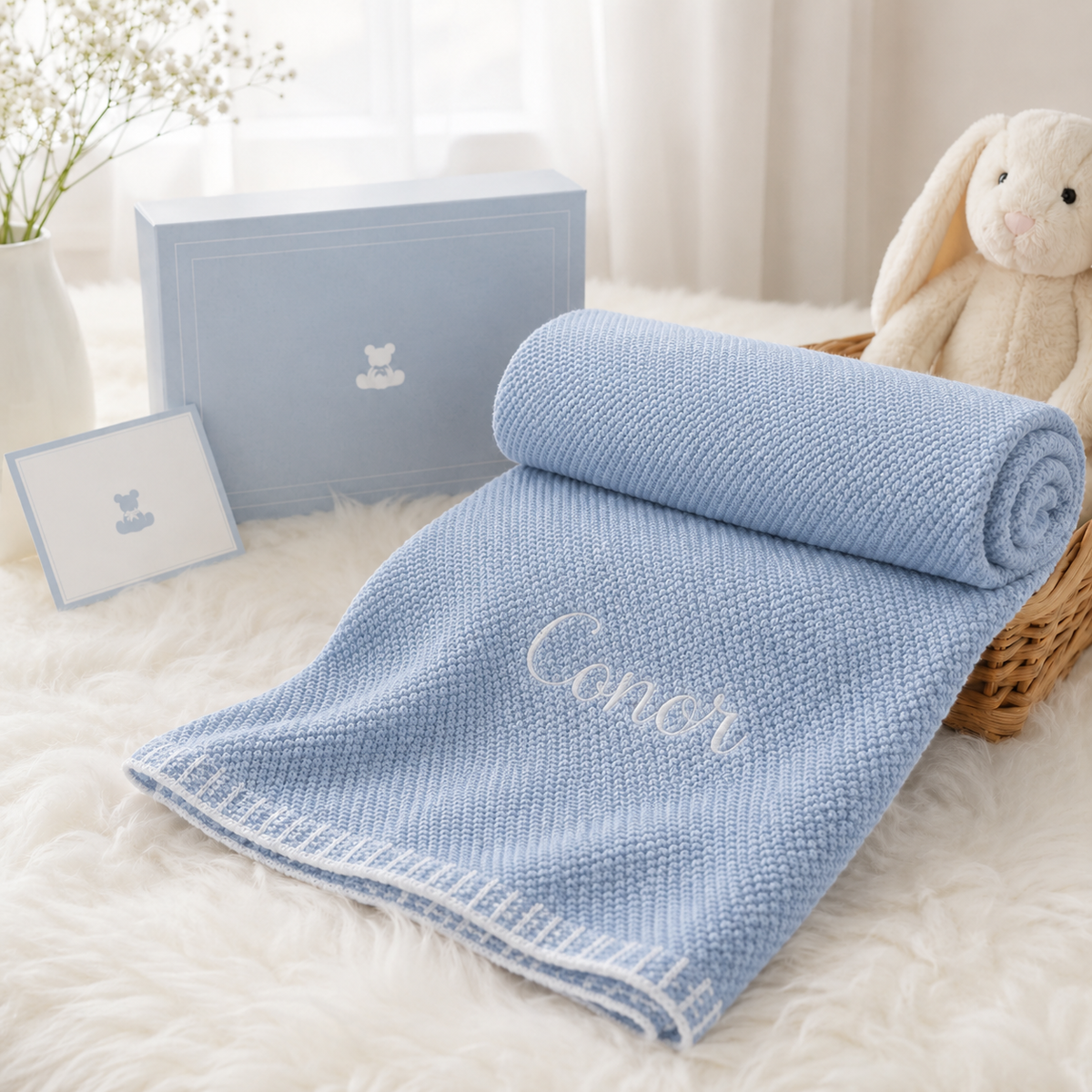 Signature Organic Cotton Baby Blanket- Personalised