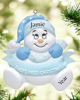 Snow Baby Boy 1st Christmas (122BW)