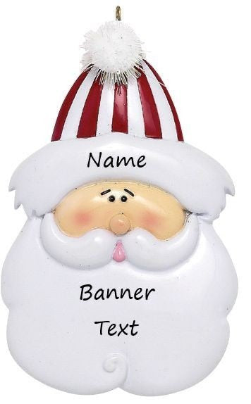 Santa Face Personalised Ornament (420)