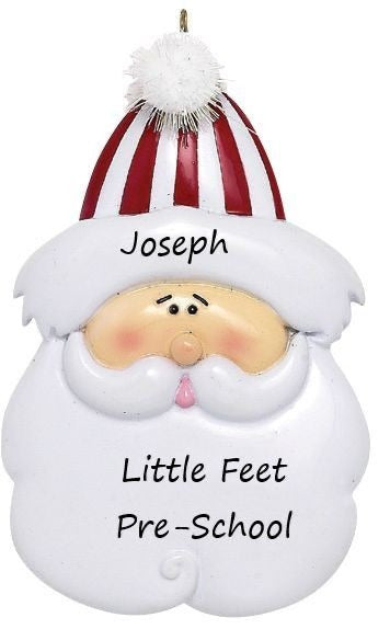 Santa Face Personalised Ornament (420)