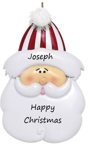 Santa Face Personalised Ornament (420)