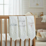 Organic Cotton Baby Christening Shawl - Personalised