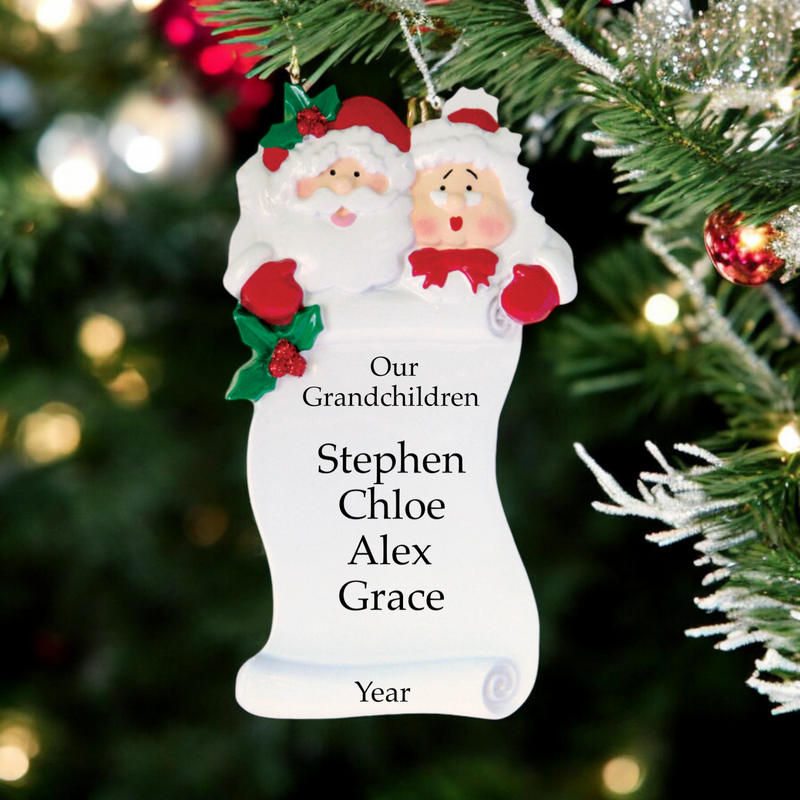 Grandparents Scroll Personalised Ornament - 85