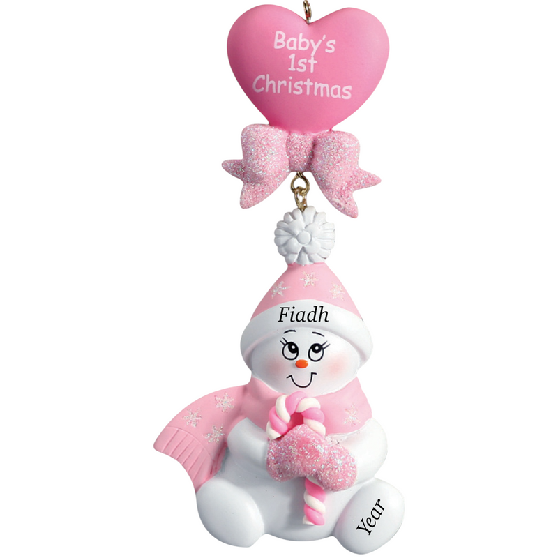 Baby's 1st Christmas ornament - Pink - HH7G