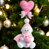 Baby's 1st Christmas ornament - Pink - HH7G