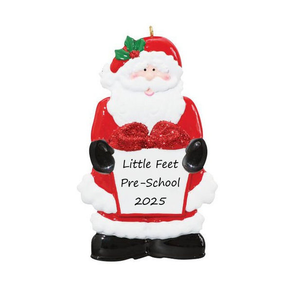 Santa With Gift Personalised Christmas Ornament - 45