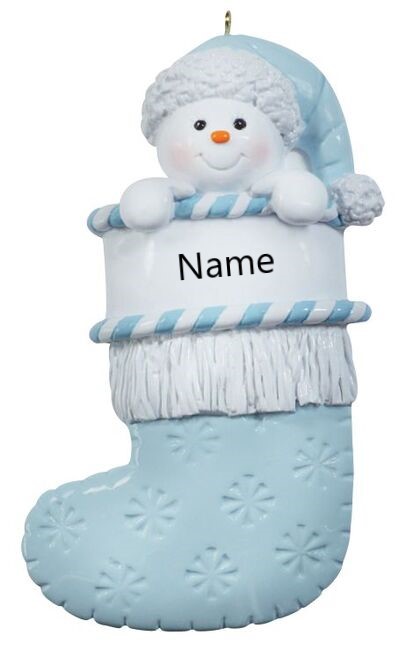 Snow Boy Stocking Christmas Ornament (485B)