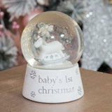 BAMBINO RESIN SNOWGLOBE WATERBALL BABY'S 1ST CHRISTMAS