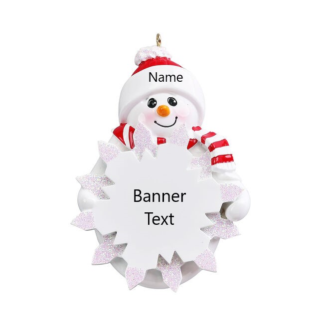 Snowman Snowflake Ornament (1266)