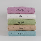 Personalised Knit Cotton Blankets (5 Colours)