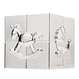 Silver Plated Cube Money Bank