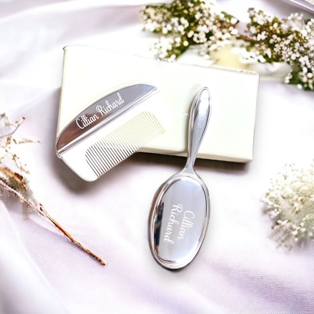 Engraved Baby Brush and Comb Set