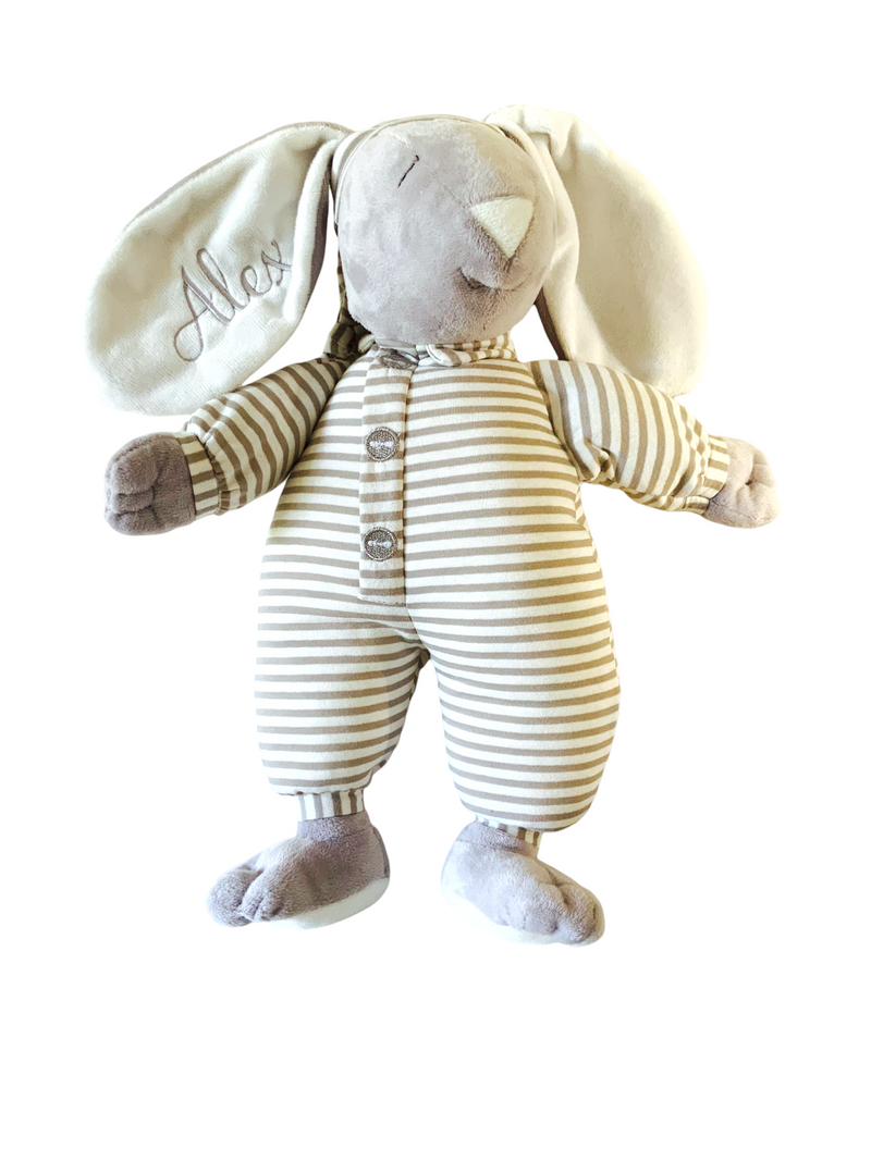 Sleepyhead Bunny - Grey, Pink or Blue Personalised Baby Gift