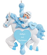 Baby Carousel Blue Ornament (1237B)