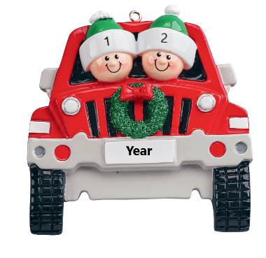 Driving Home for Christmas 2 Couple Ornament