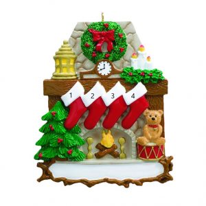 Fireplace Stocking-4 Ornament (9-4)