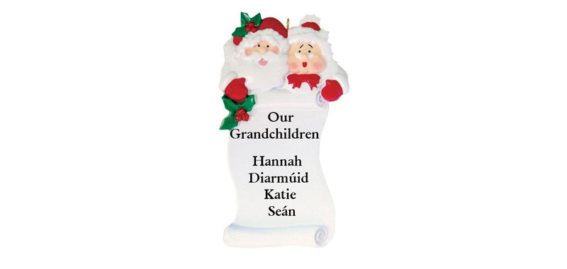 Grandparents Scroll Personalised Ornament - 85