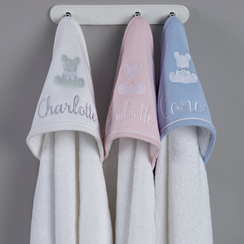 Hooded Baby Bath Towel & Mitt