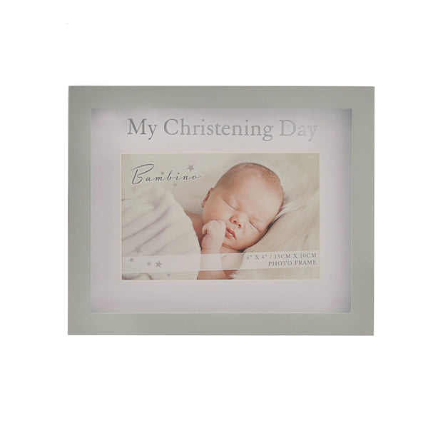 Christening Day Frame 6" x 4" in a lidded gift box