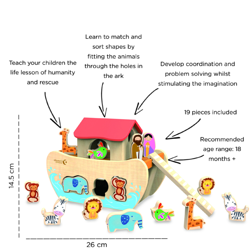 Classic World Noah's Ark Wood Sorter