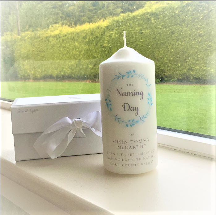 Naming Day Candle (Choose from 4 colours)
