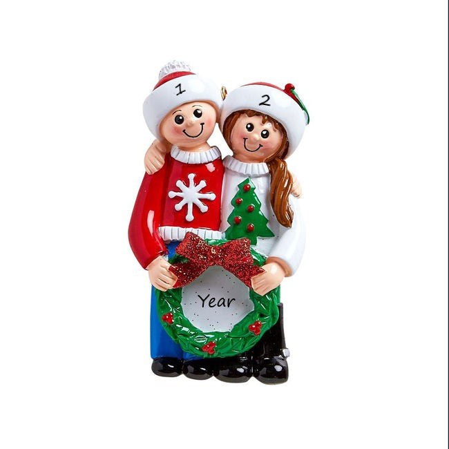Christmas Jumper Couple Personalised Christmas Ornament - 1255
