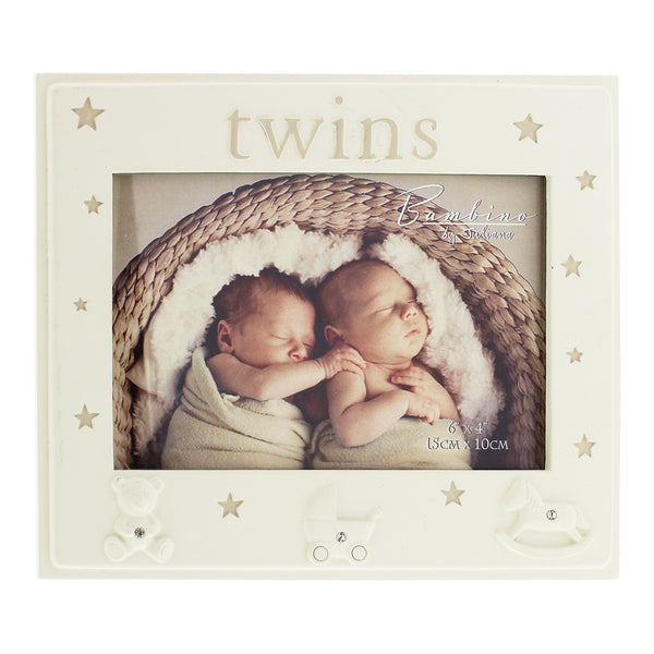 Twins Resin Photo Frame - Baby Gift
