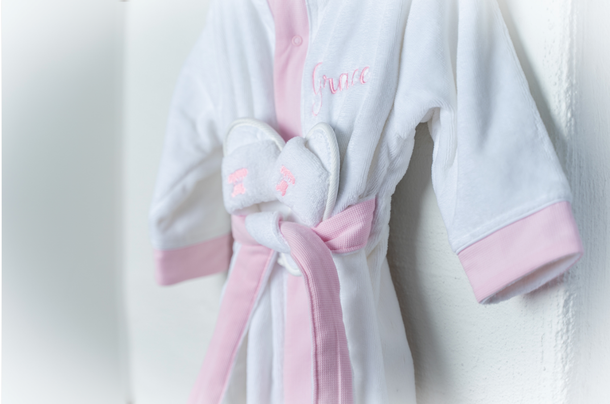 Newborn dressing gown and slippers online