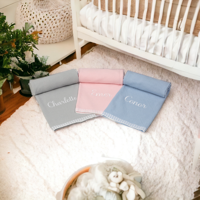 Signature Organic Cotton Baby Blanket Personalised