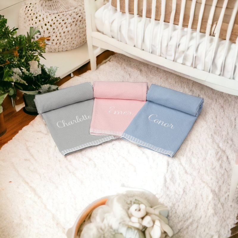 Signature Organic Cotton Baby Blanket- Personalised