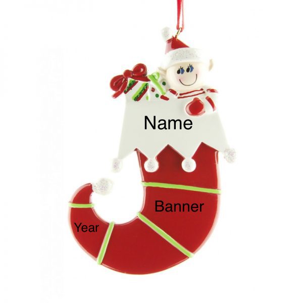 Personalised Elf Christmas Ornament - 915