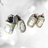 Penguin Leather Shoes- (6-12 months)- Pink or Blue