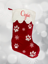 Snowflake & Paws Christmas Stocking